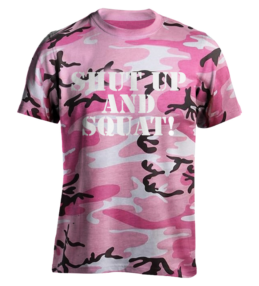 画像1: 【限定予約販売】S&Sピンクカモフラージュ（文字：白）　Tシャツ